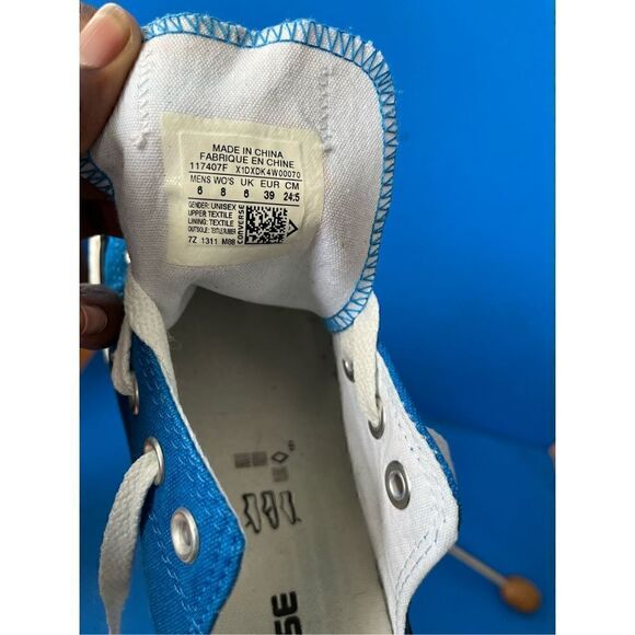 Converse Chuck Taylor Low Canvas Trainers 117407F Blue/WhiteUS6